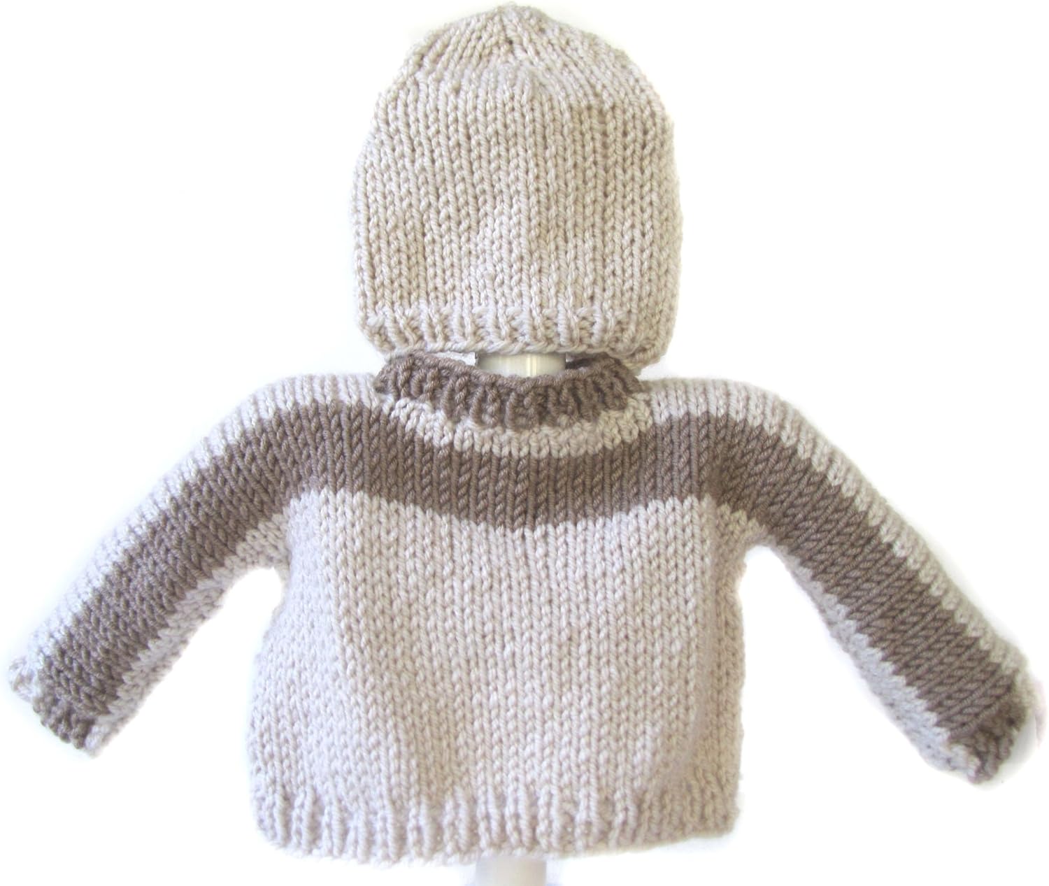 Handmade Knitted Baby Sweater and Hat - Soft Cozy for Cotula Early