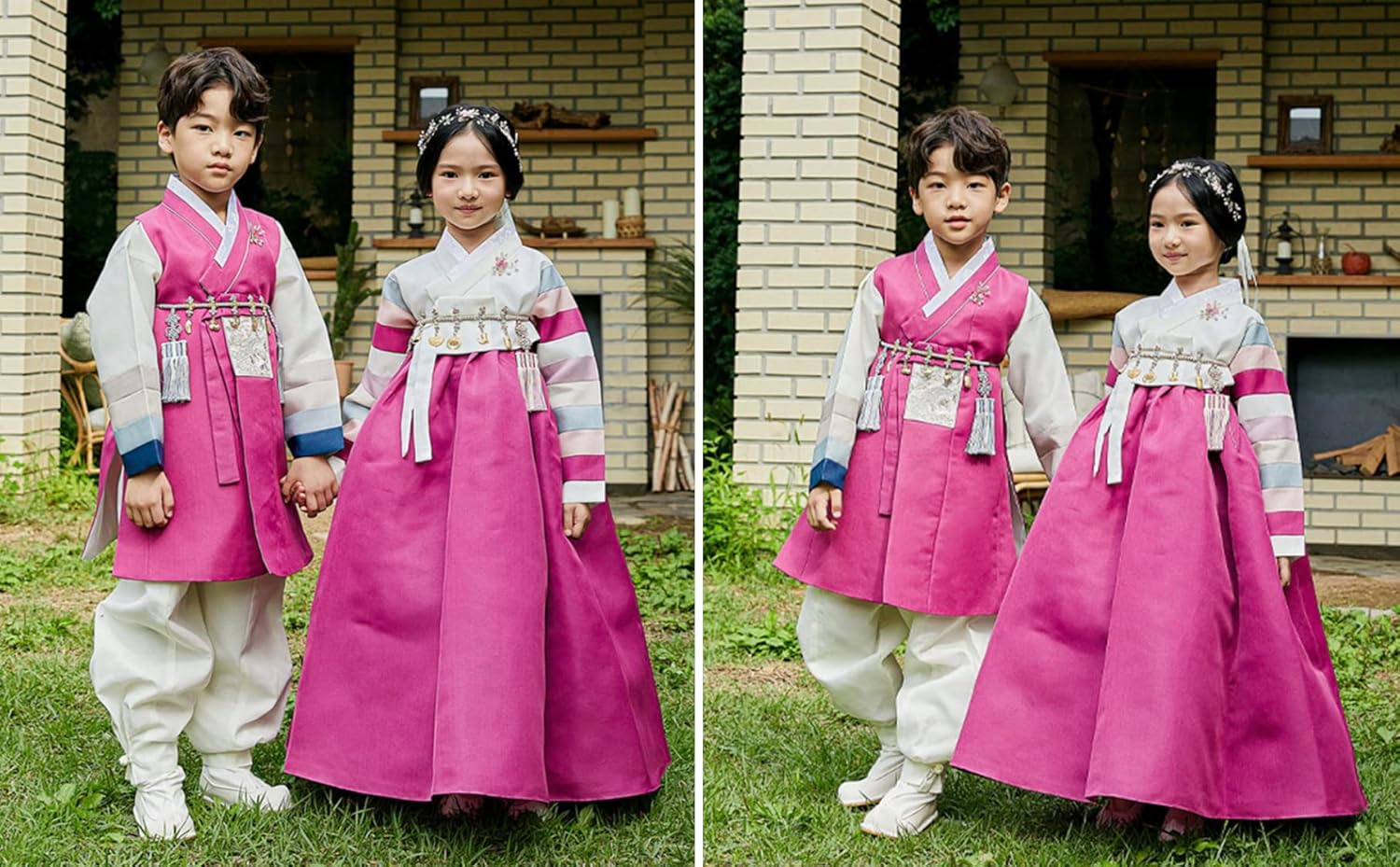 Korean Baby Girl Hanbok Top and Skirt Combo
