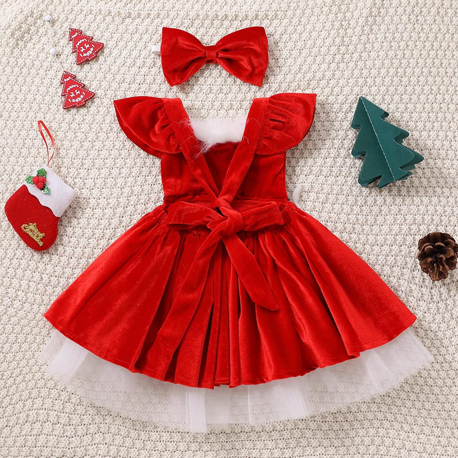 Red Santa Claus Dress for Toddlers Perfect Winter Christmas Party Outfit