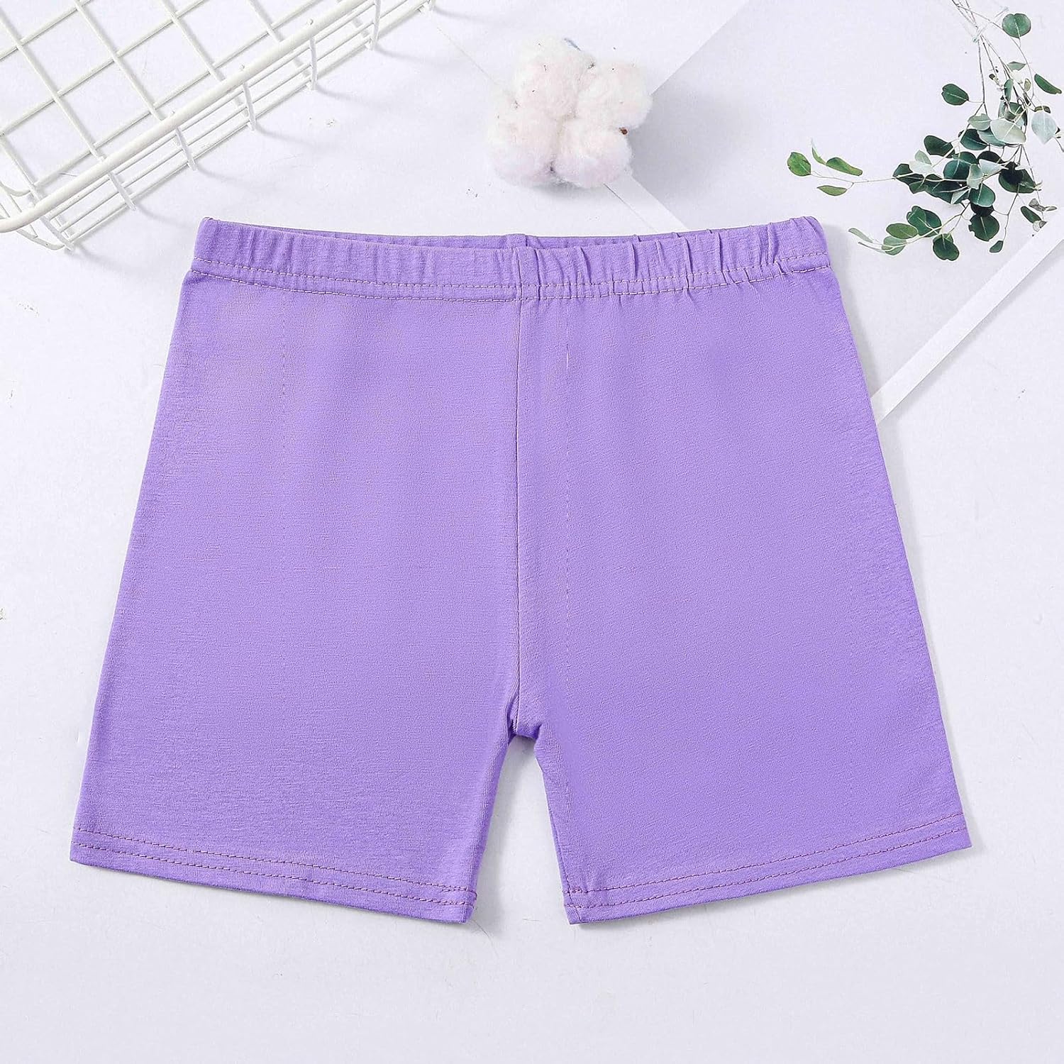 Girls Basic Athletic Shorts Soft Stretchy Dance wear for Kids