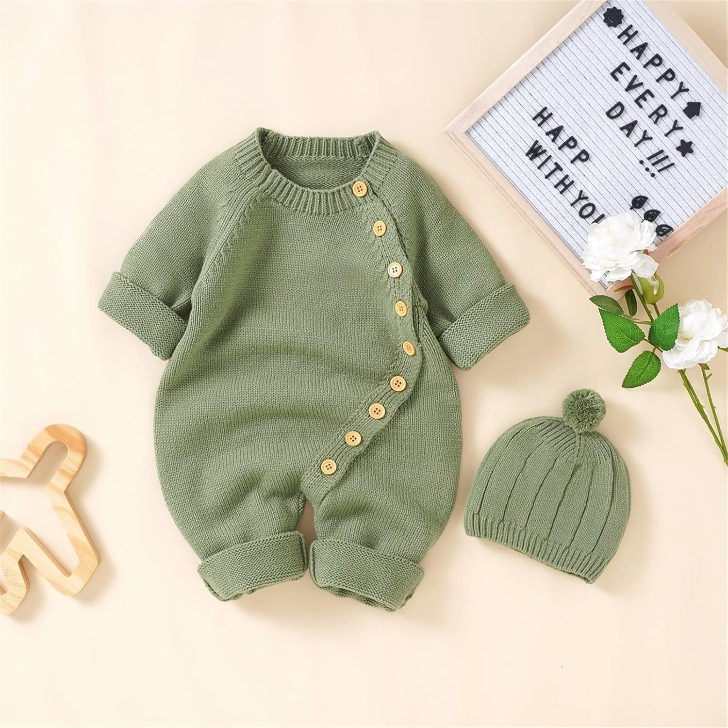 Softhead Newborn Baby Blanket Multi-Piece Knitted Romper Set for Baby
