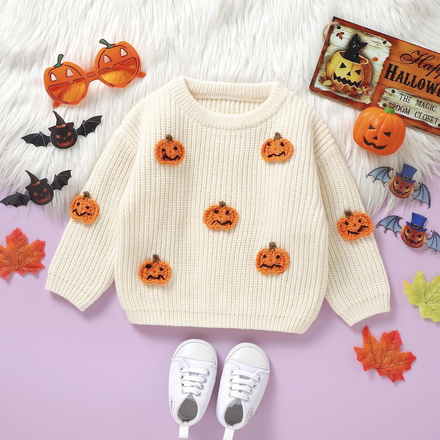 Halloween Trick or Treat Perfect Baby Sweater