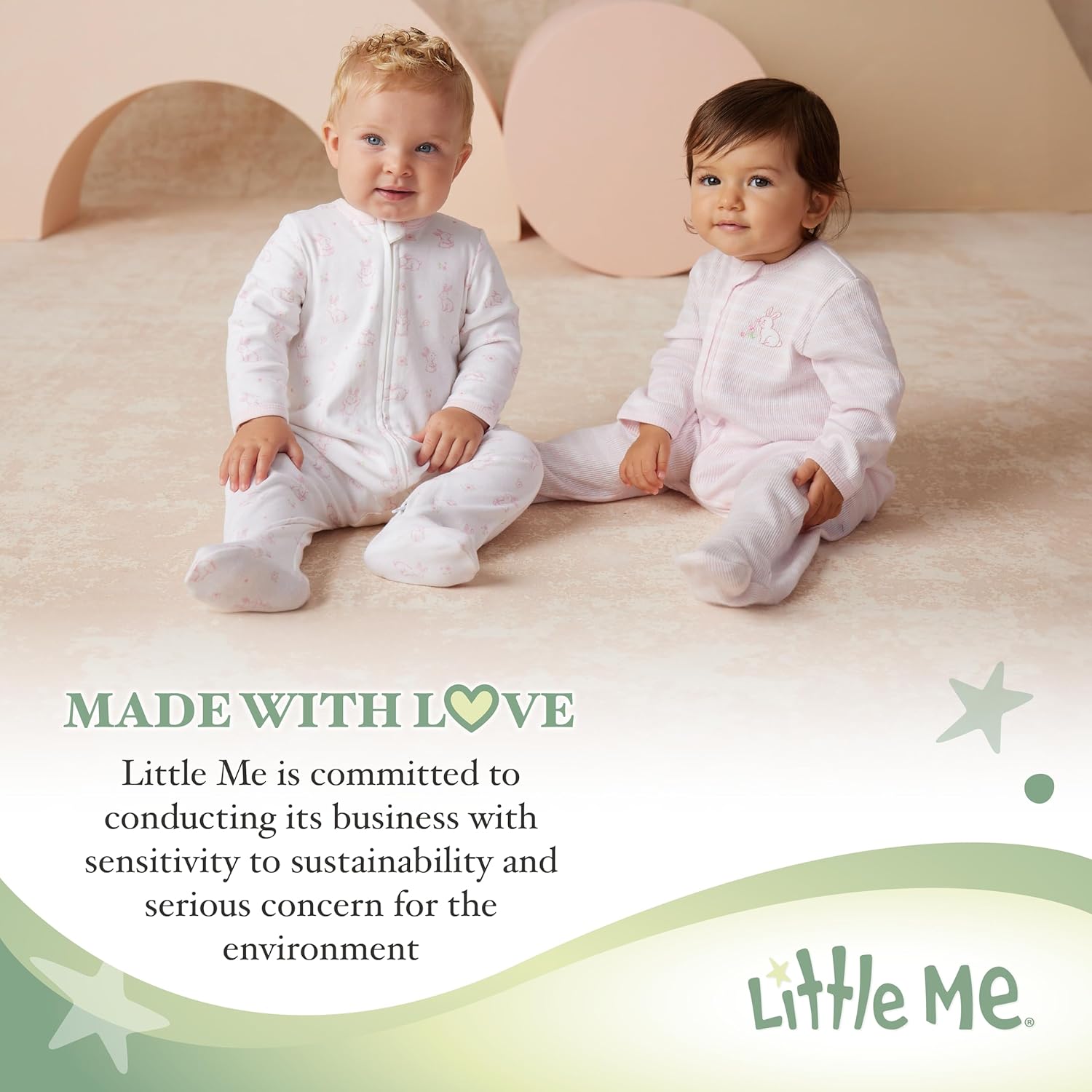 Little Me Harmless 100 Cotton Romper with Hat