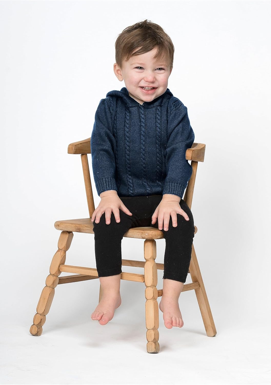 Julius BERGER Personalized Baby Sweater Cozy Monogram Zip Back Gift