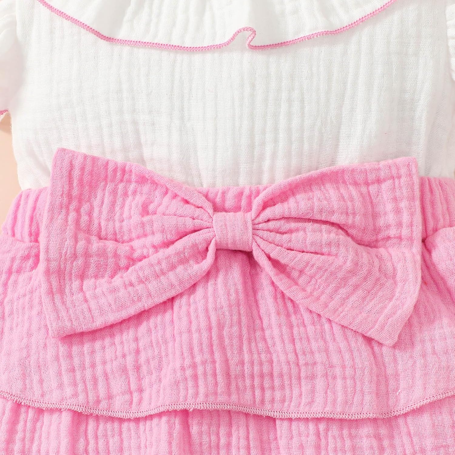 Beessbest Bow Tiered Ruffle Princess Toddler Girls Dress with Headband