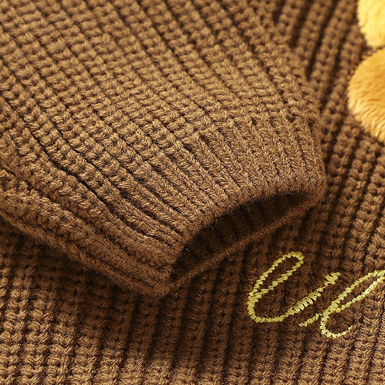 Cute Turkey Three Pattern Knitted Sweater Dress for Kids