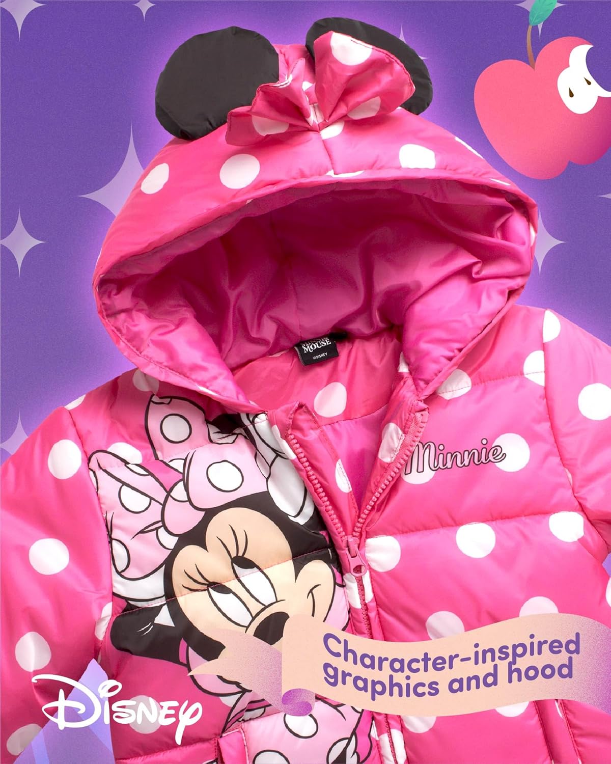 Disney Girls Puffer Jacket - Cozy for Minnie Mouse and Friends