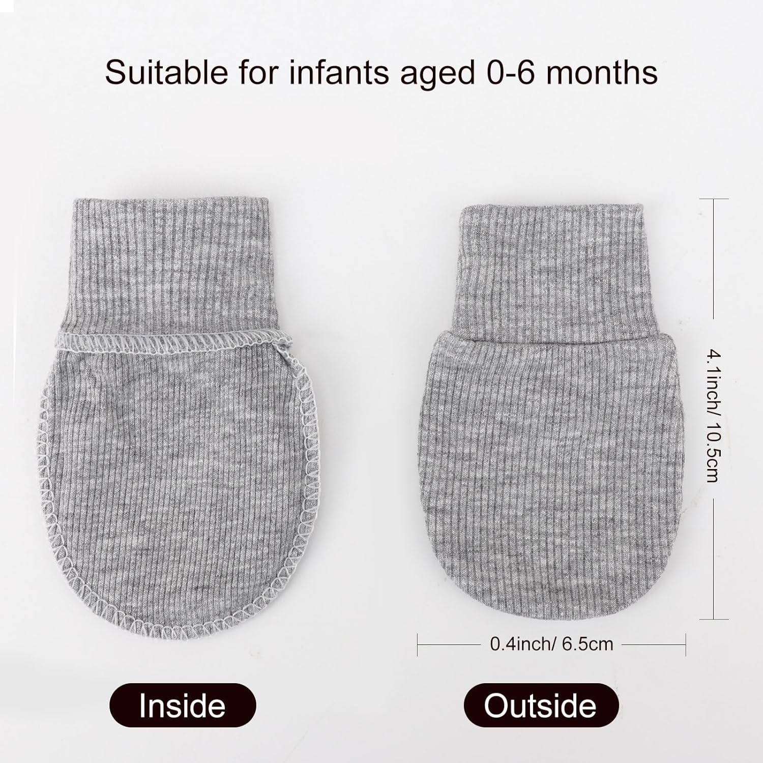 BQUBO 6-Piece Newborn Baby Gloves