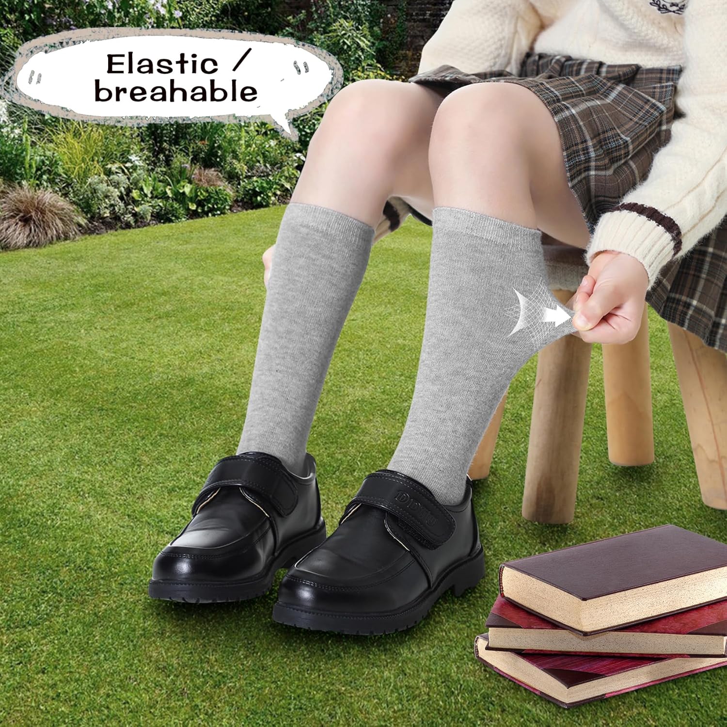 Fun 3-Pair Knee High Socks for Kids