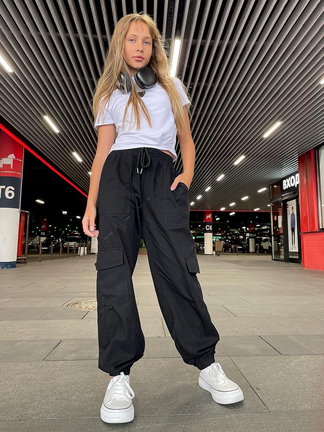 Girls Cargo Pants - Kimoda - 7-14 Years