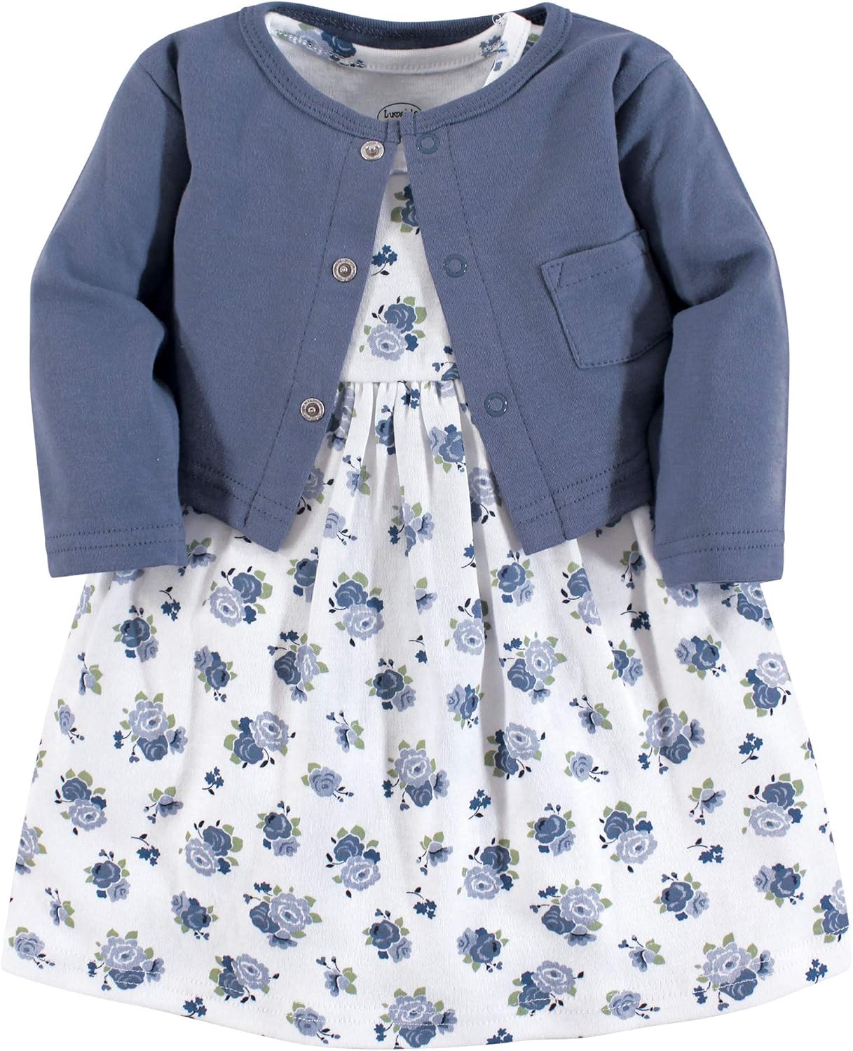 Luvable Friends Baby Girl Sleeveless Dress Cardigan