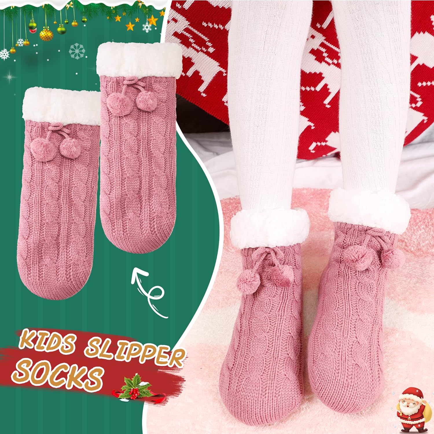 SeeyAN Kids Fuzzy Slipper Socks