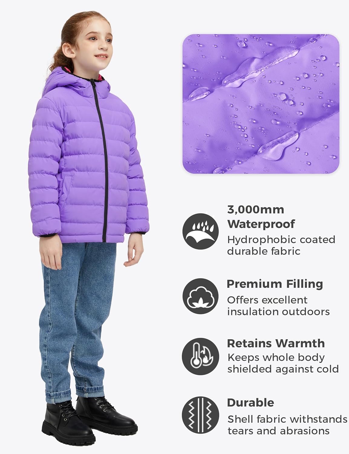 Warm Cozy Puffer Jacket for Girls