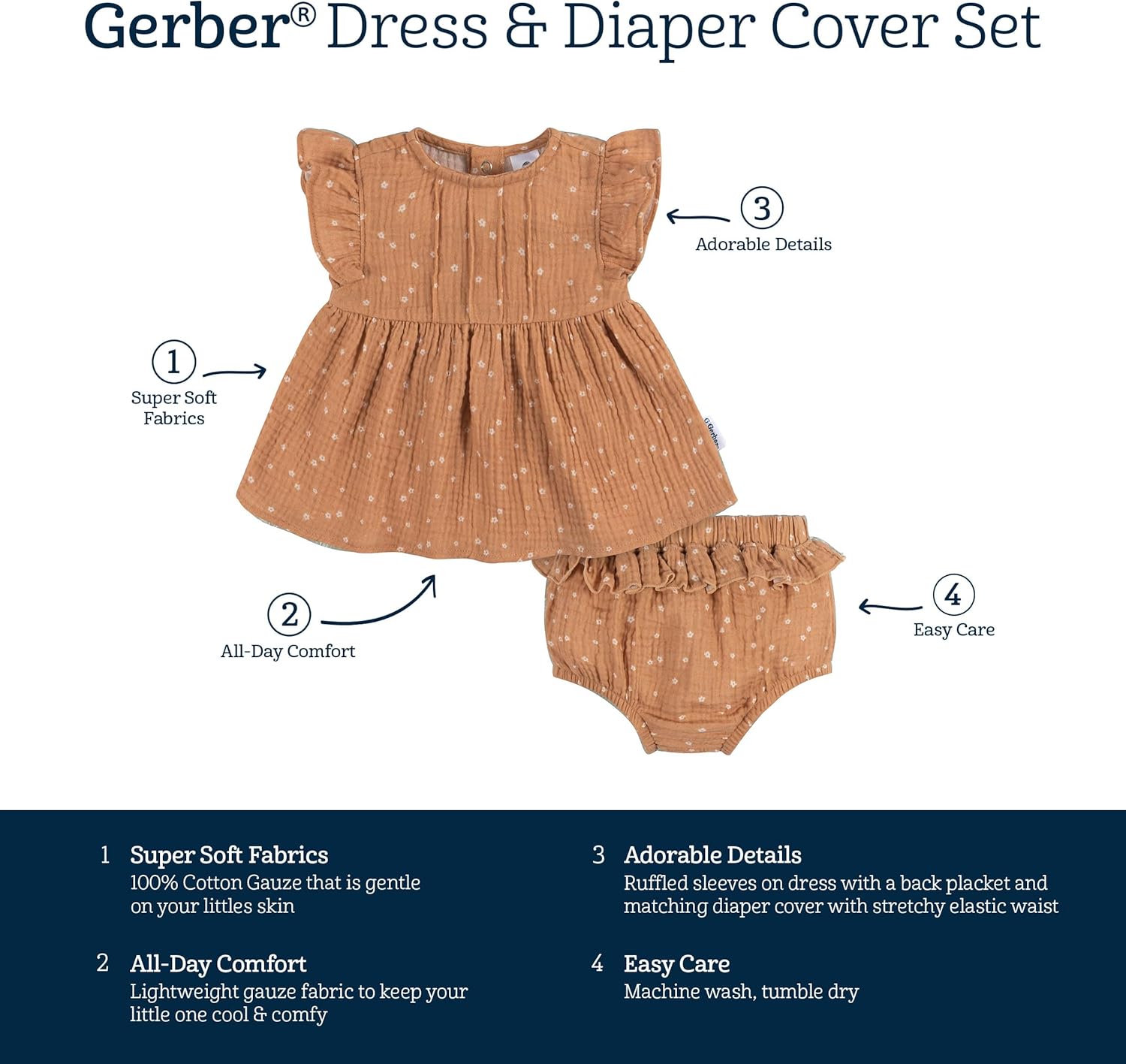 Gerber Baby Girls Playful 2-Piece Set