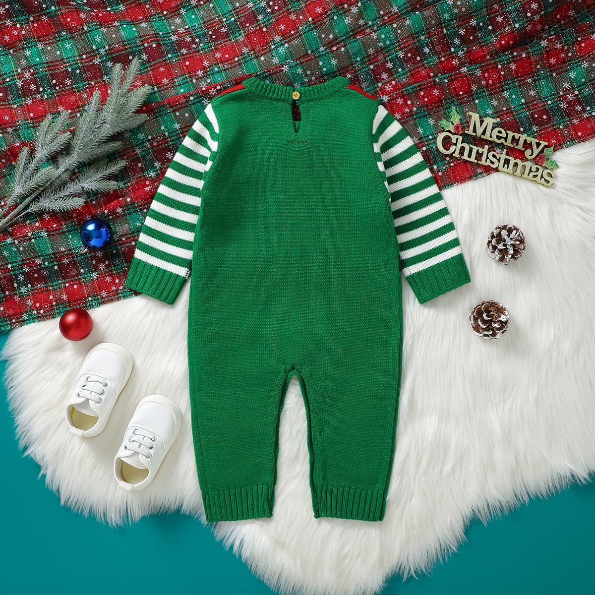 Mimixiong Christmas Baby Boy Girl Striped Knit Sweater 1