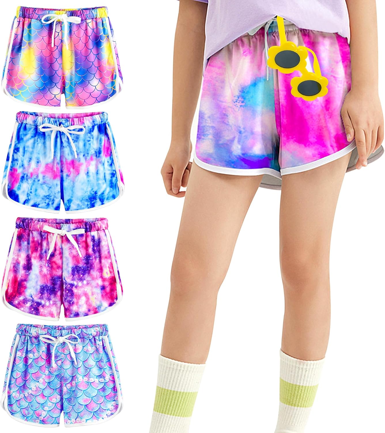Dolphin Print Exercise Shorts for Girls
