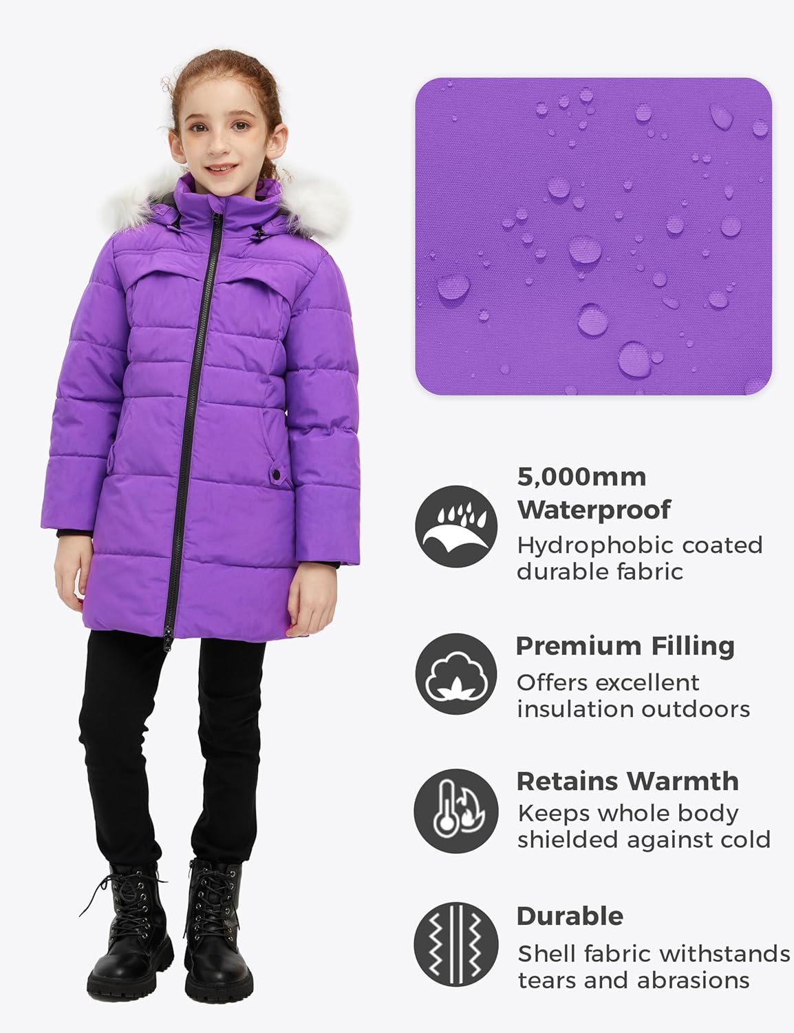 Wantdo Girls Winter Jacket