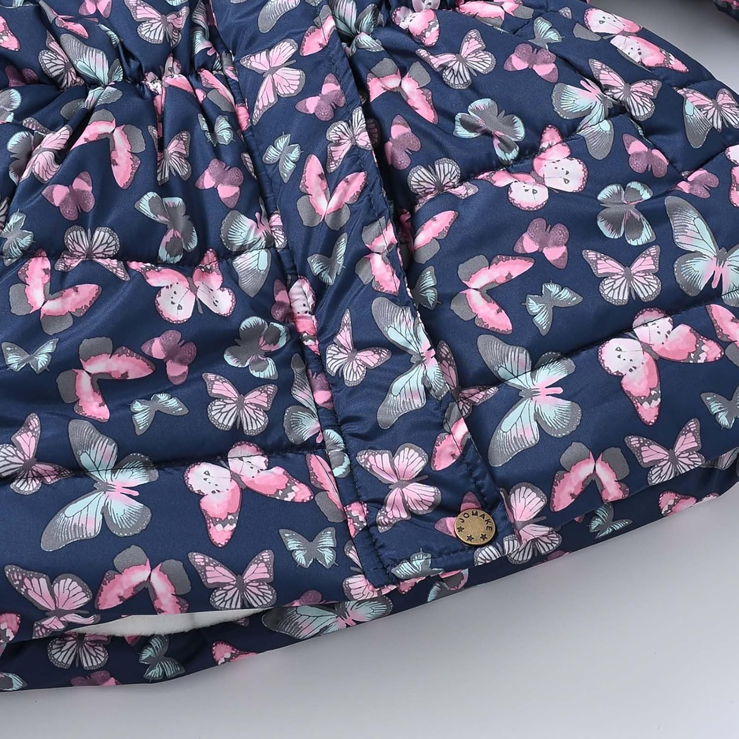 Thick Warm Down offic Print Puffer Jacket