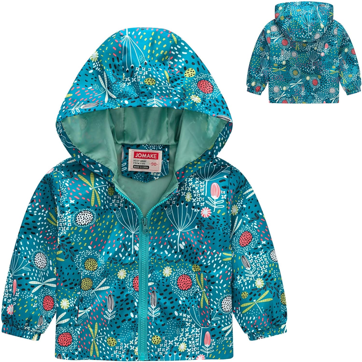 Rainbow Dinosaur Windproof Jacket