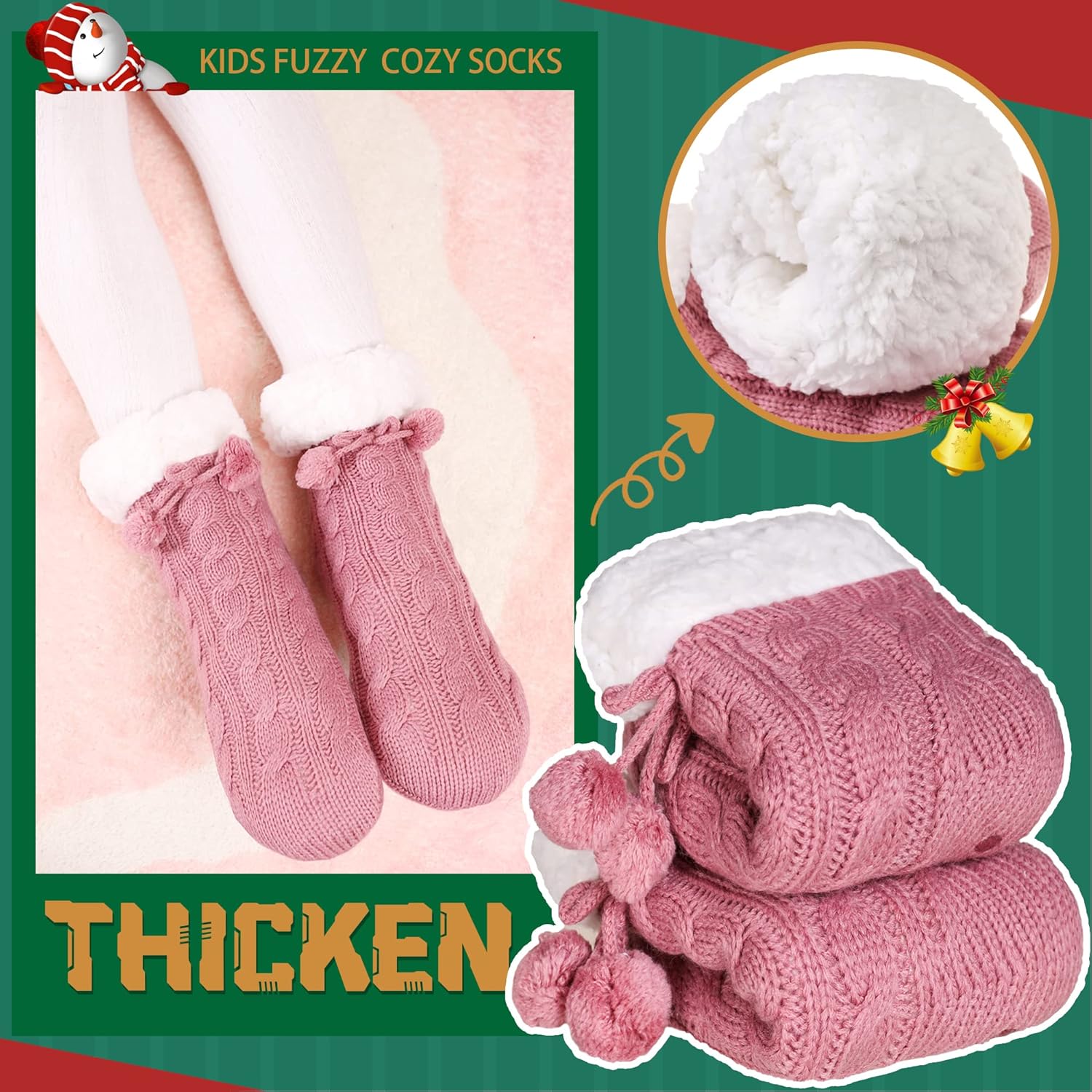 SeeyAN Kids Fuzzy Slipper Socks