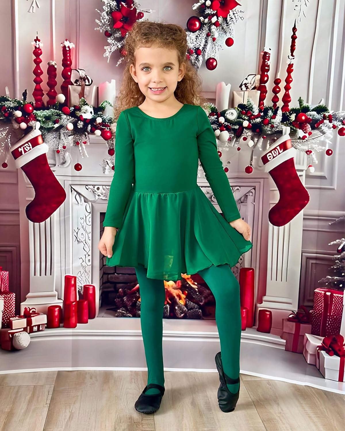 Stelle Ballet Leotard for Girls - Long Sleeve Toddler Dance Outfits
