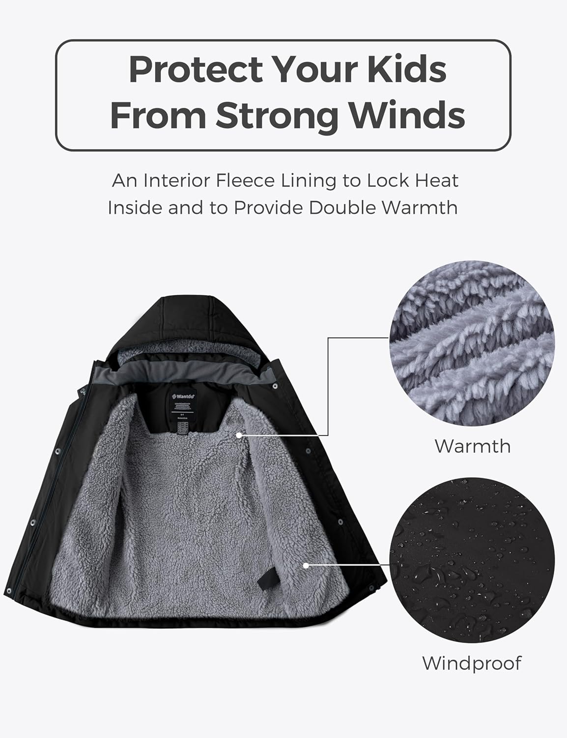 Winter Puffer Coat for Girls Warm Snug