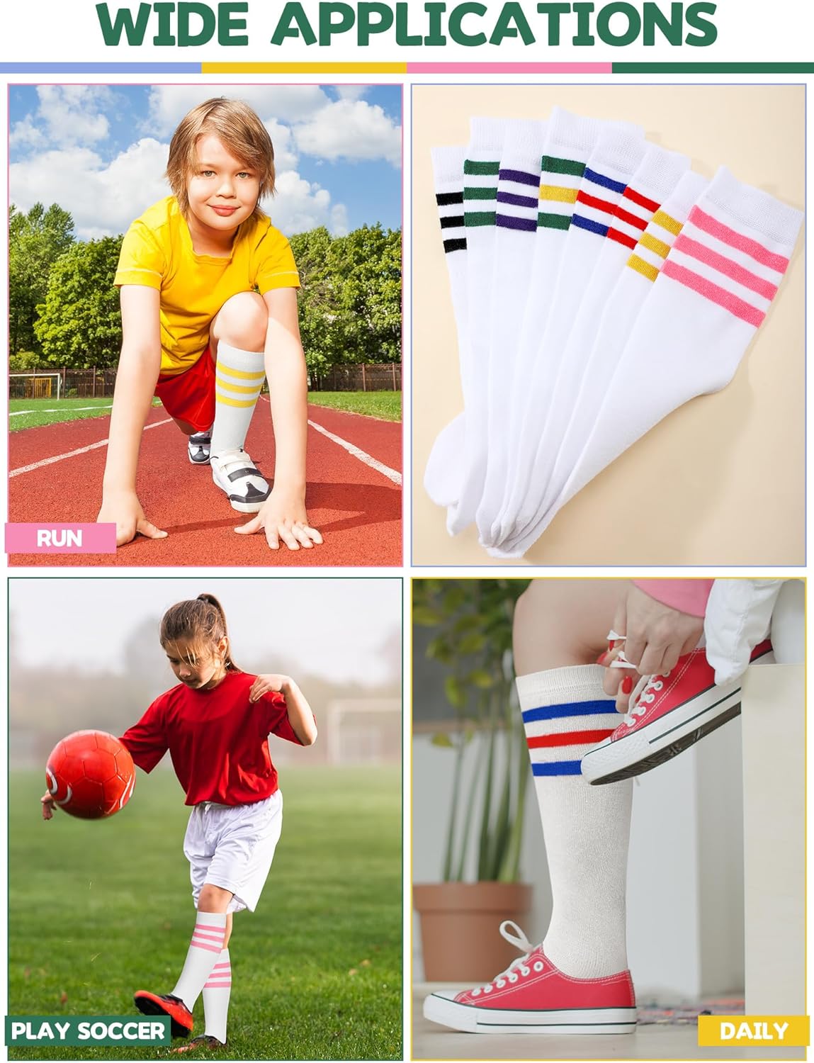 Fun Stripe Socks for Kids
