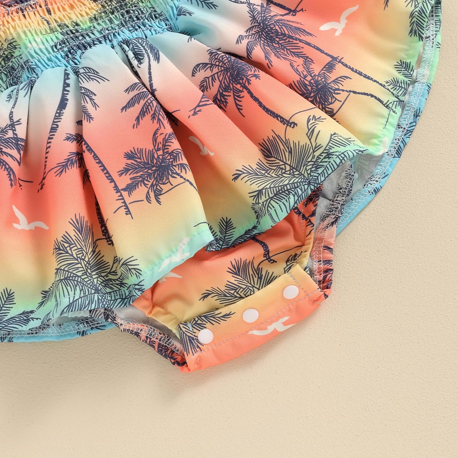 Adorable Baby Girl Summer Floral Romper with Sun Hat