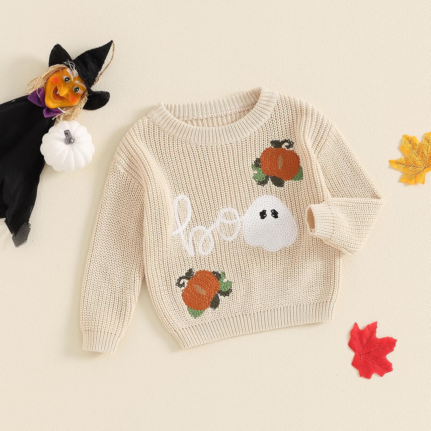 Halloween Toddler Outfit Knit Sweater Set