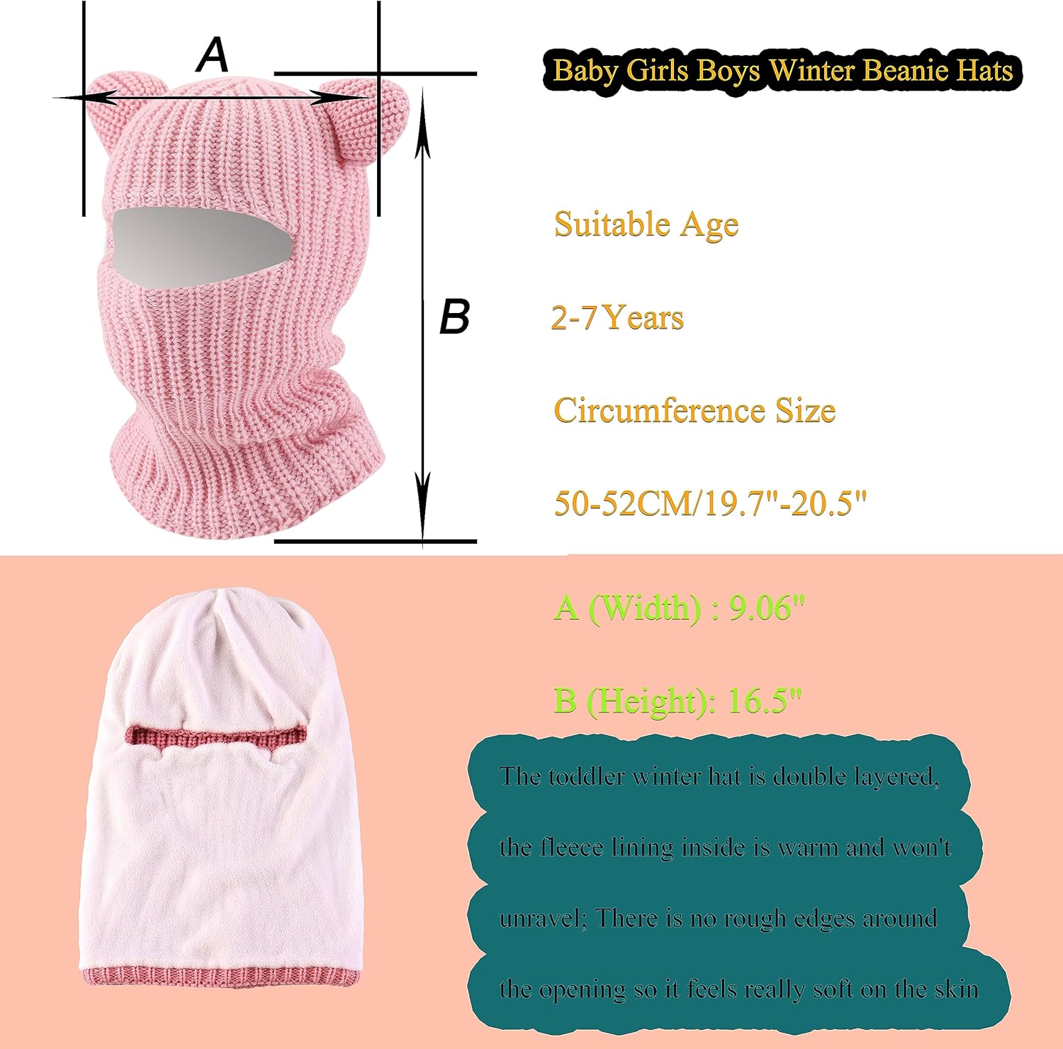 Winter Hat For Kids 2-7