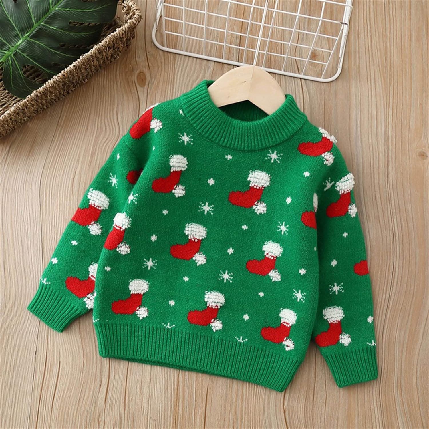 Baby Girl Christmas Sweater Chunky Knit Warm Pullover