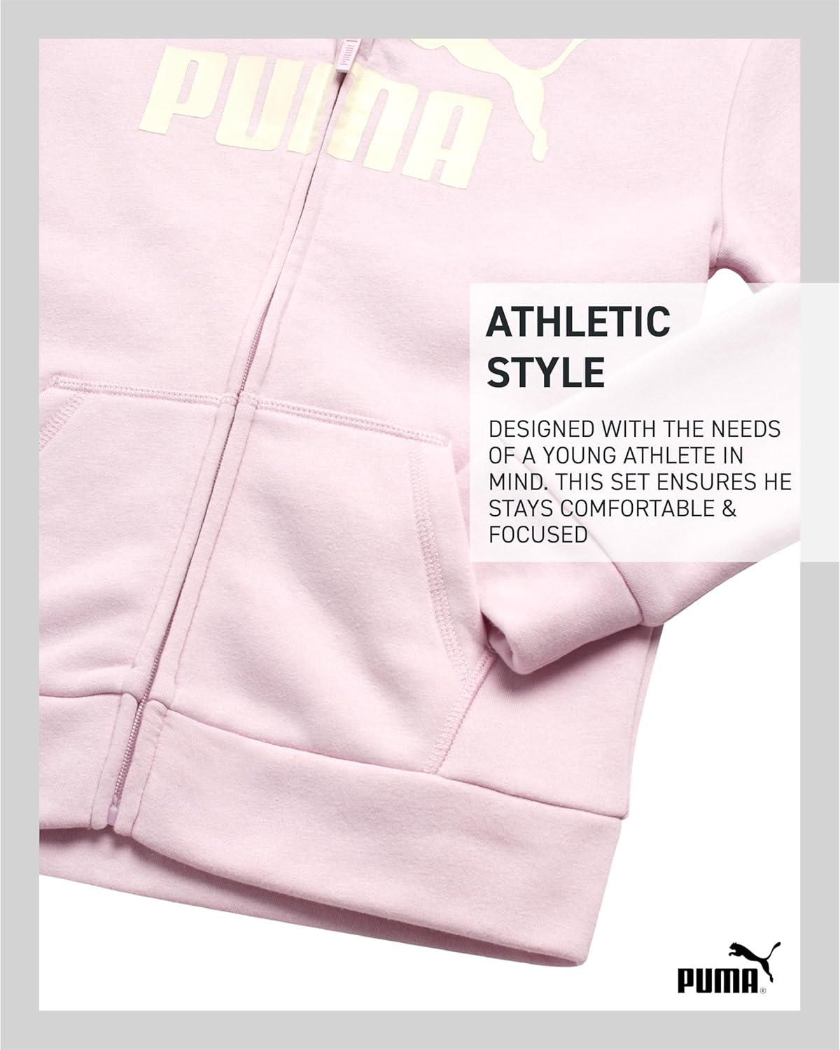 PUMA Girls Sporty Fleece Hoodie