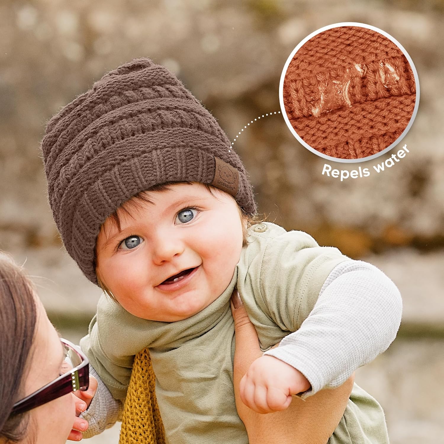 3-Pack Tawny Knit Baby Beanies for Boys Girls