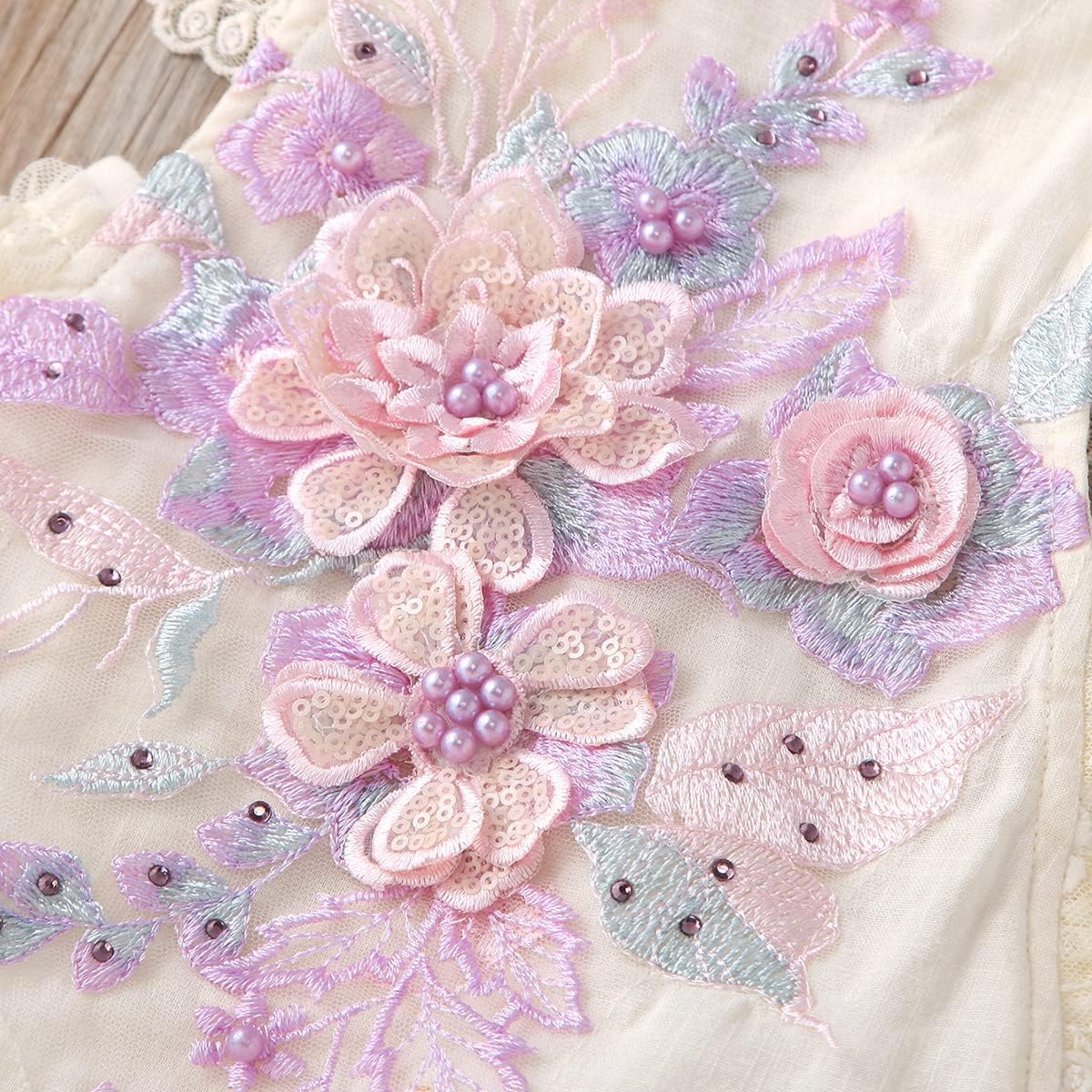 ODASDO Baby Girl Lace Romper First Birthday Outfit