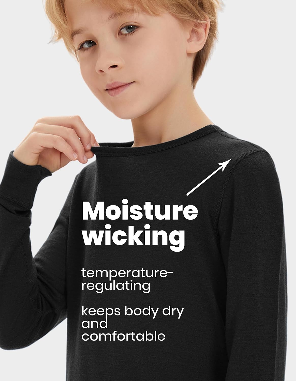 Iguana Merino Wool Base Layer Thermal Underwear for Kids 1
