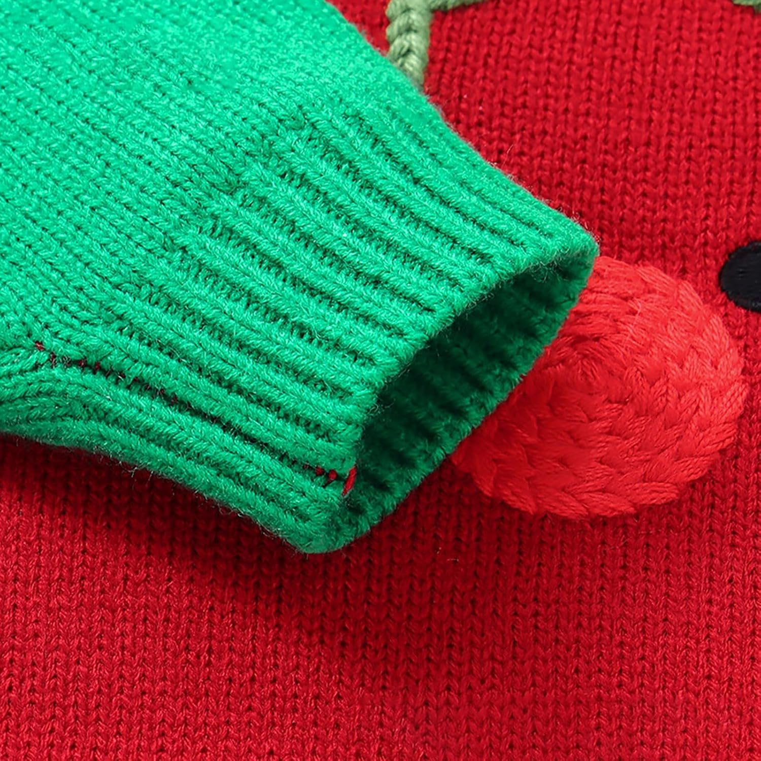 Child Christmas Sweater with Embroidered Santa