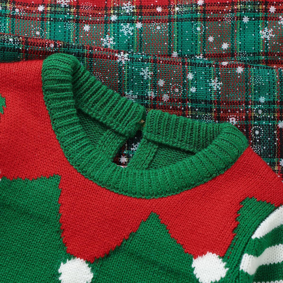 Mimixiong Christmas Baby Boy Girl Striped Knit Sweater 1