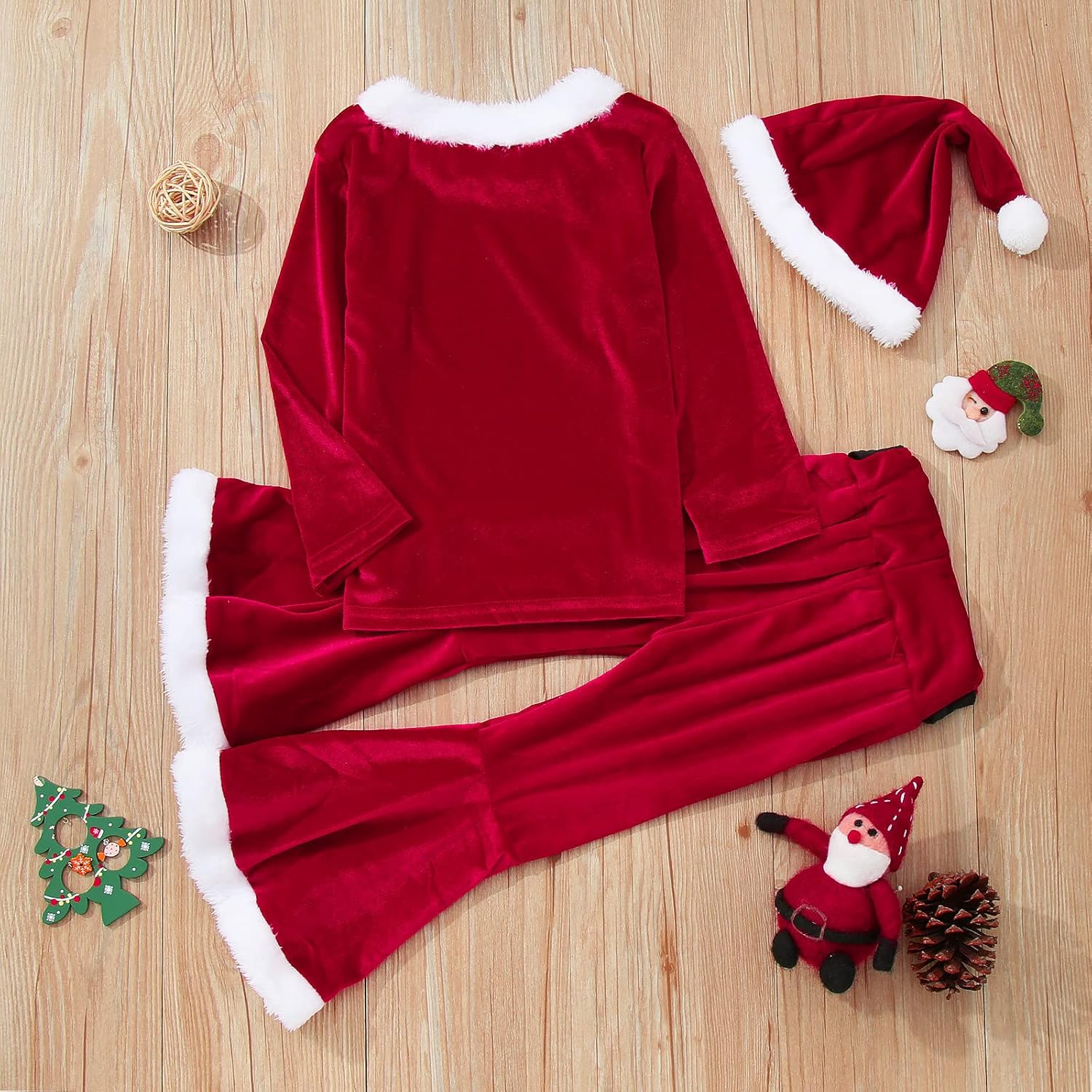 EnJoCho 4PC Christmas Cosplay Outfit for Kids 1-7 Years