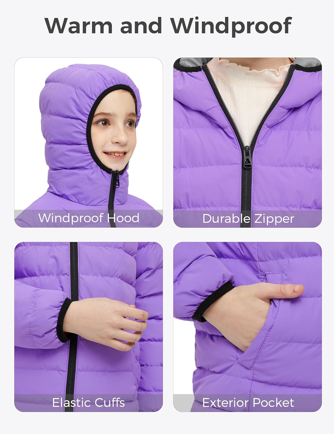 Warm Cozy Puffer Jacket for Girls