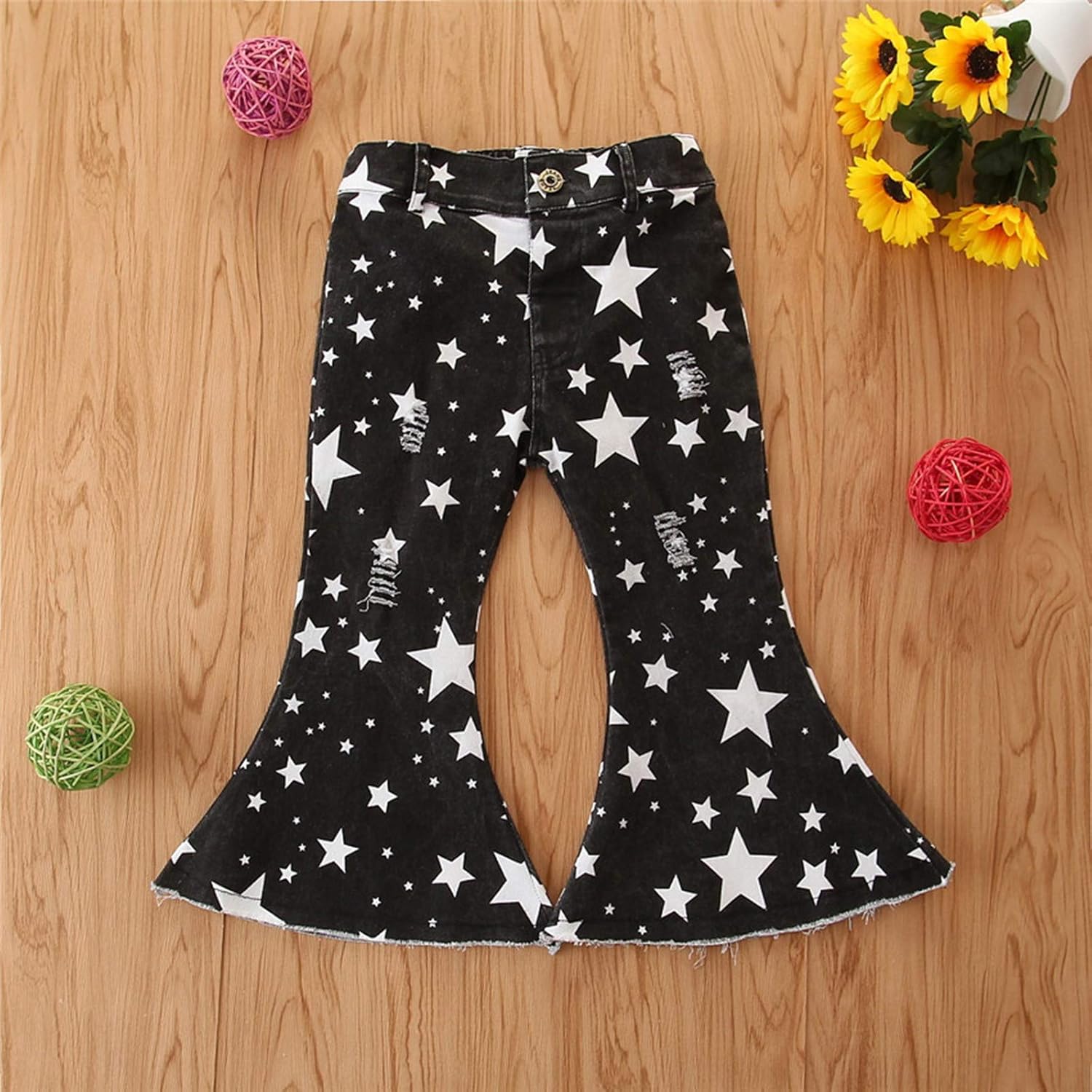 Star Washed Waist Jeans for Kids