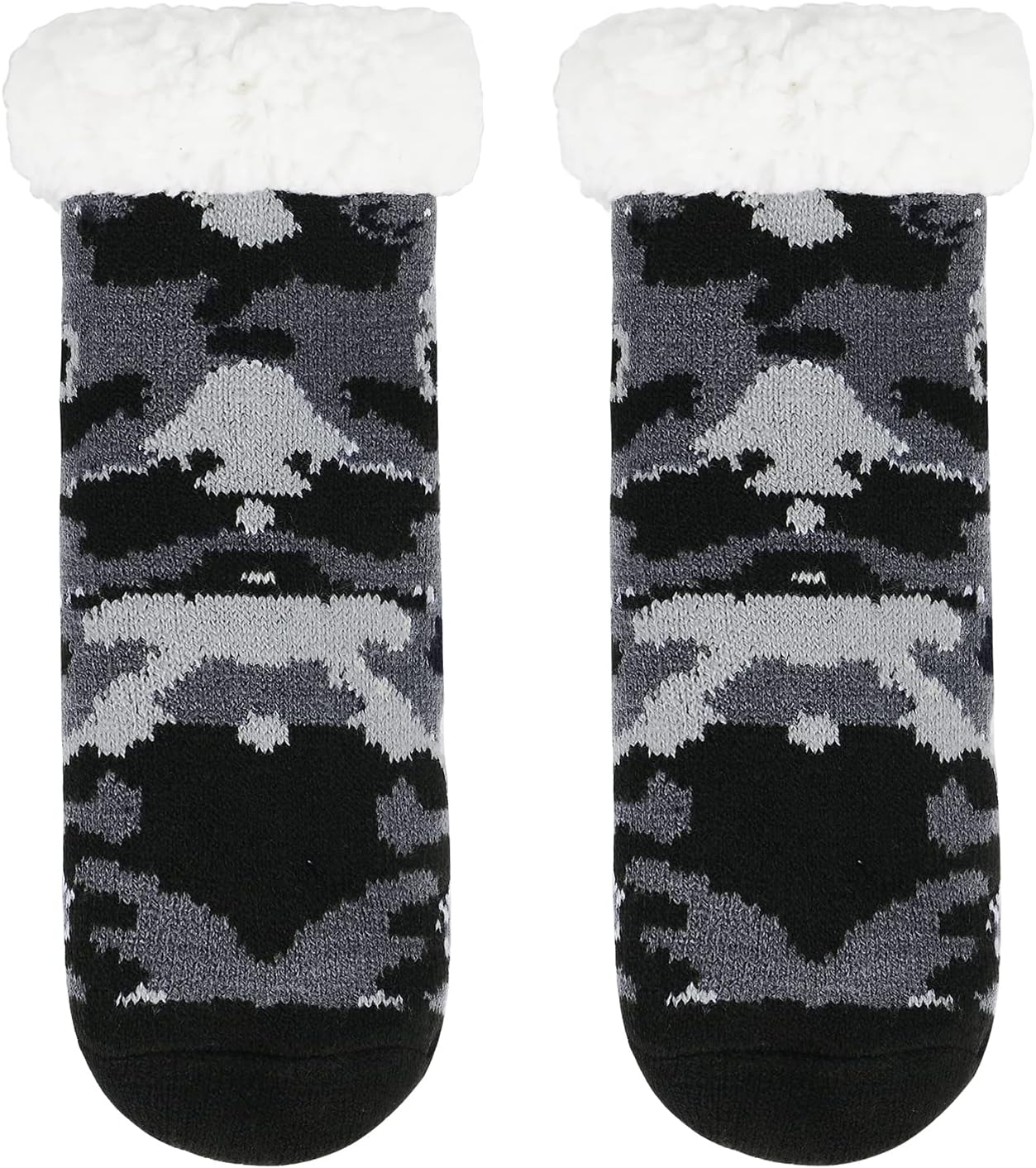 Durio Fuzzy Anti-Slip Kids Slipper Socks for Winter