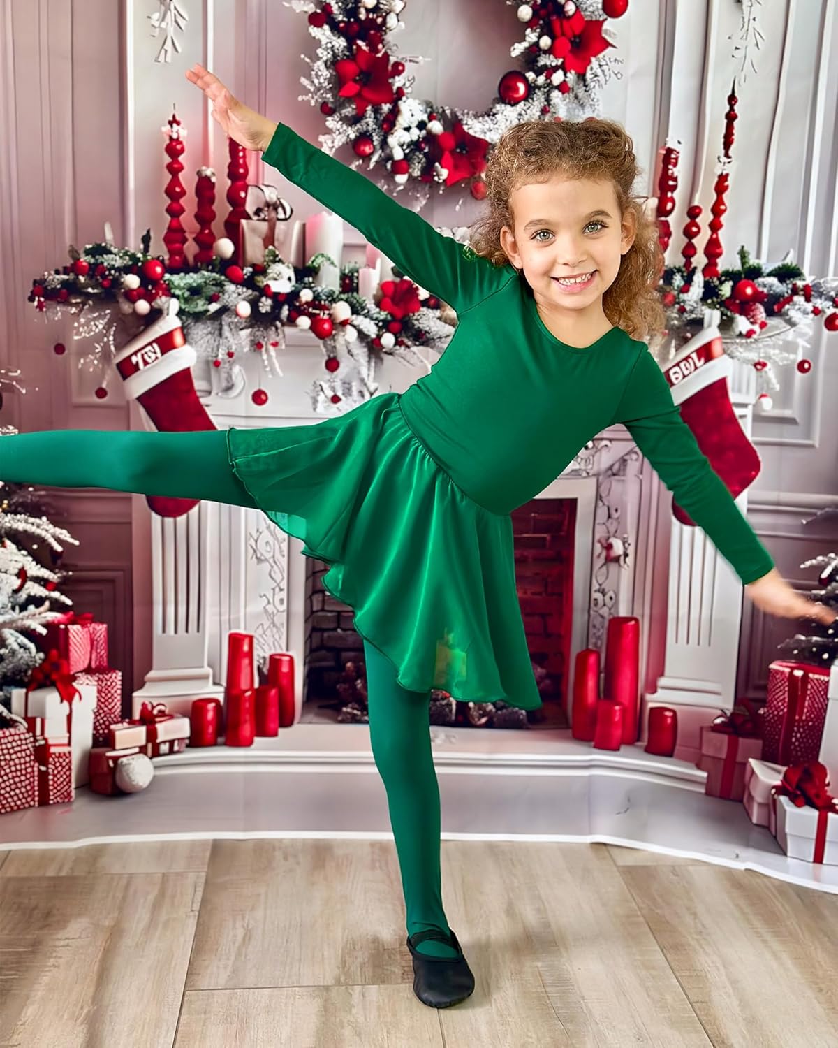 Stelle Ballet Leotard for Girls - Long Sleeve Toddler Dance Outfits