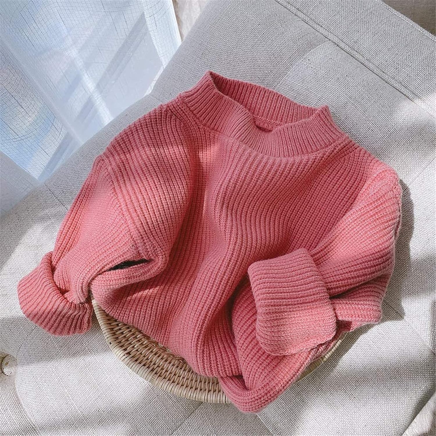 GRNSHTS Baby Girls Loose Long Sleeve Knit Sweater Soft Warm and Stylish
