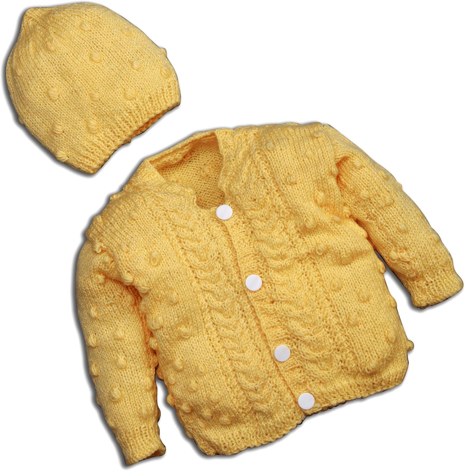 Yellow Newborn Toddler 2-Piece Cardigan Sweater Set