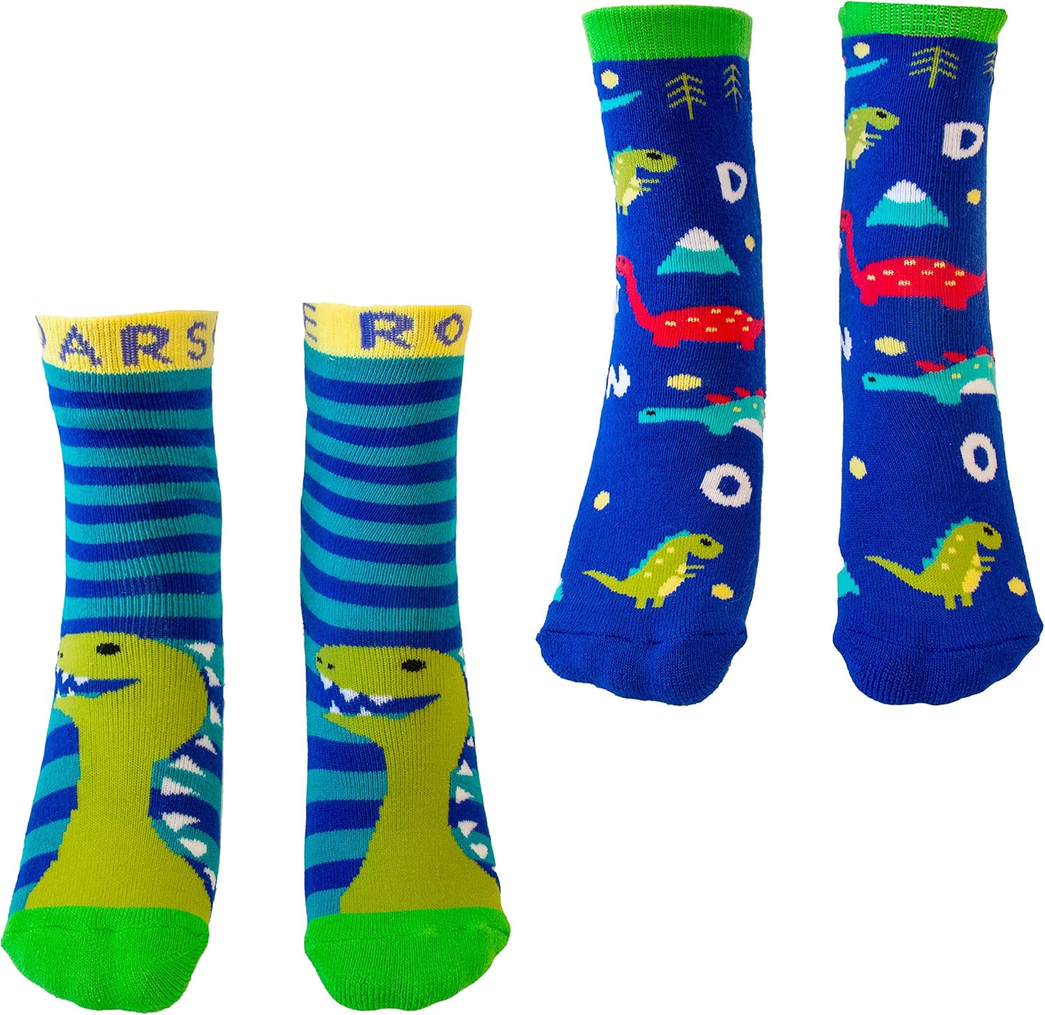 Totes Toddler Slipper Socks - Cozy Dino and Unicorn Design