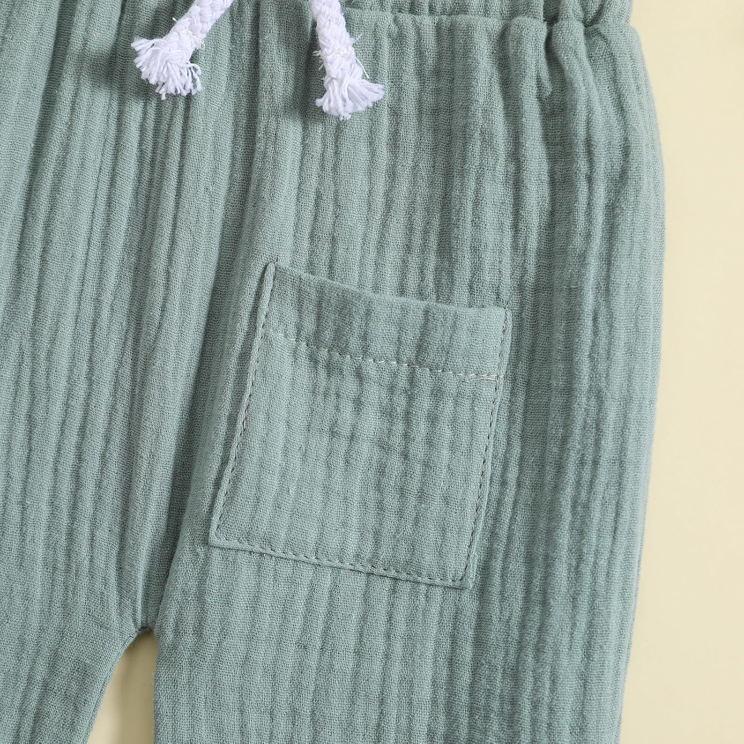 Cotton Linen Joggers for Toddler Boys