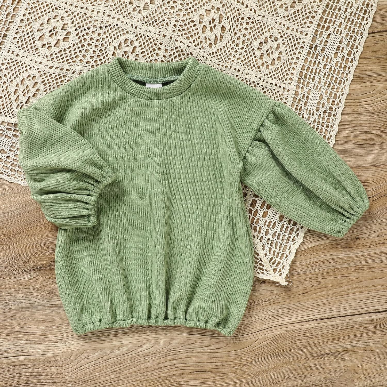 Loose Long Sleeve Casual Sweater for Baby Girls