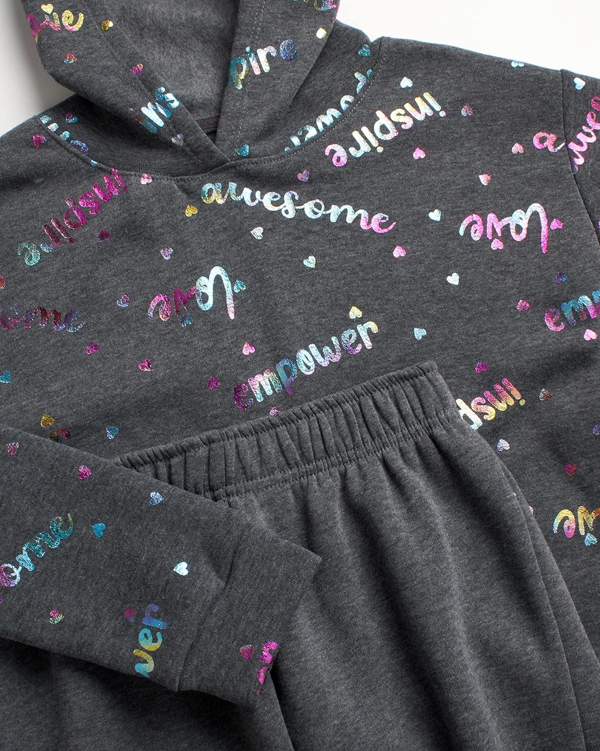 RBX Girls Active Tracksuit Set - Soft Fleece Hoodie Joggers